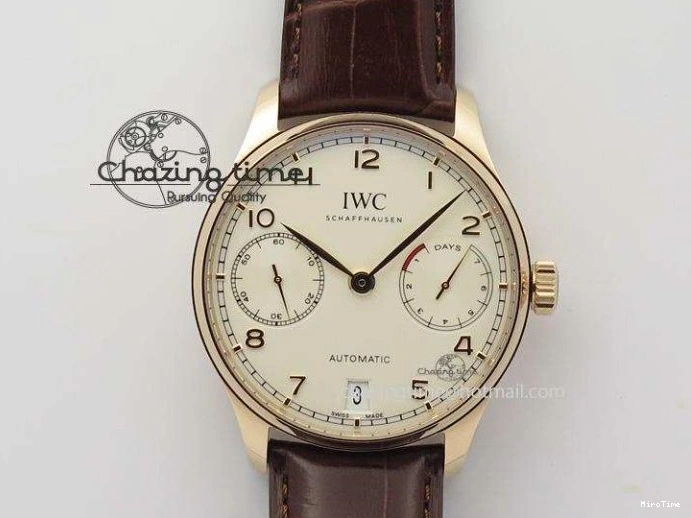MIROTIME 0701 Lightweight Portuguese Tourbillon IW504602 SS ZF Best Edition Gray Dial on Brown Leather Strap 7177